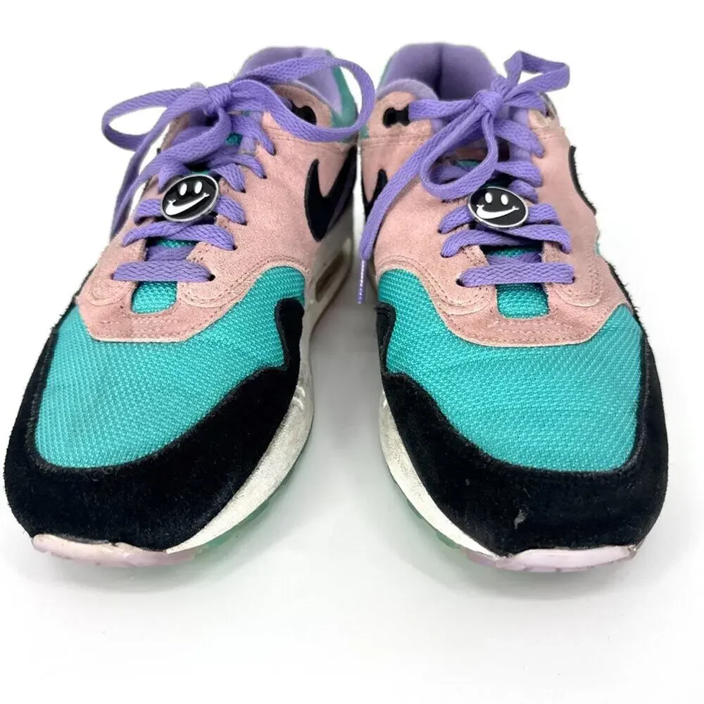 Nike‎ Air Max 1 Have a Nike Day Space Purple Black Bleached Coral Size 9
